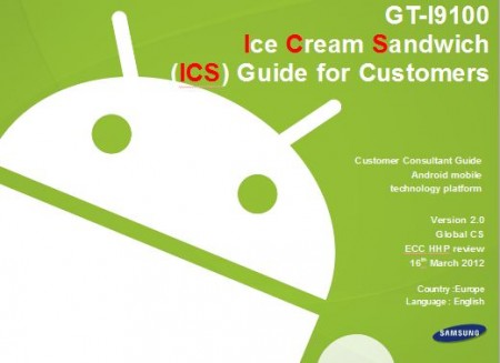 Samsung Galaxy SII Ice Cream Sandwich   The details