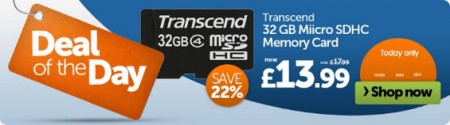 Grab deal on a Transcend 32GB   24 hours only