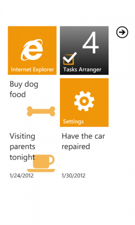 Tasks Arranger for Windows Phone