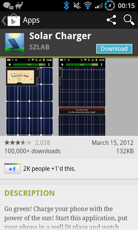 Solar Charger app pokes fun at those daft enough to believe