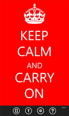 Keep Calm with this app for Windows Phone