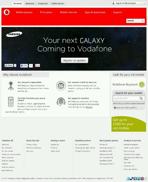 The Next Galaxy shows on Vodafone