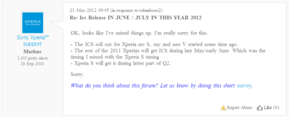 Sony ICS Updates Update!