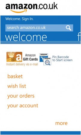 Amazon Mobile App for Windows Phone is finally available in the UK