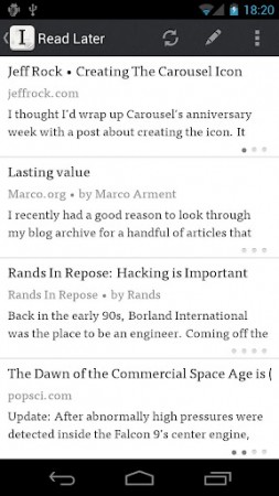Instapaper now available for Android