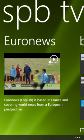 SPB TV is now available for Windows Phone