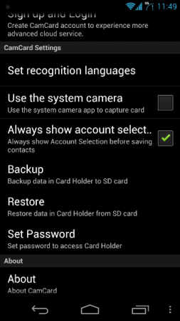 App Review: CamCard for Android