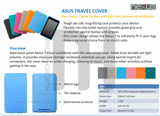 Nexus 7 Accessory Lineup Leaked   Coming Soon