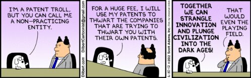 Patent wars, as seen by Dilbert
