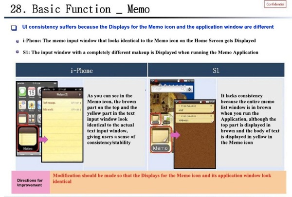 Samsung vs Apple   Internal Samsung Document Shows Heavy iPhone Influence