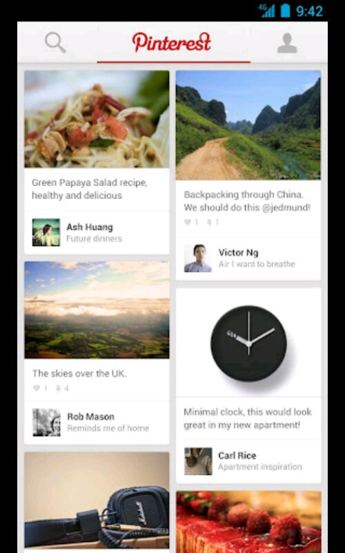 Pinterest for Android now available