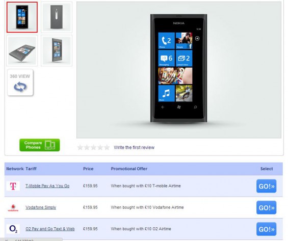 Lumia 800 down, down, down in price