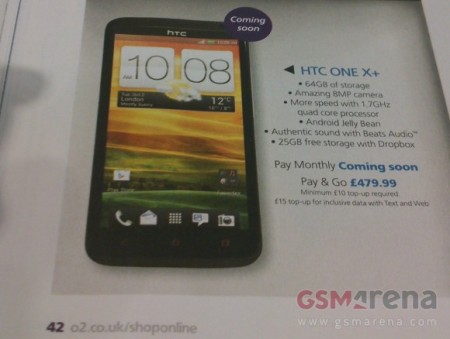 HTC One X+ revealed early in O2 brochure