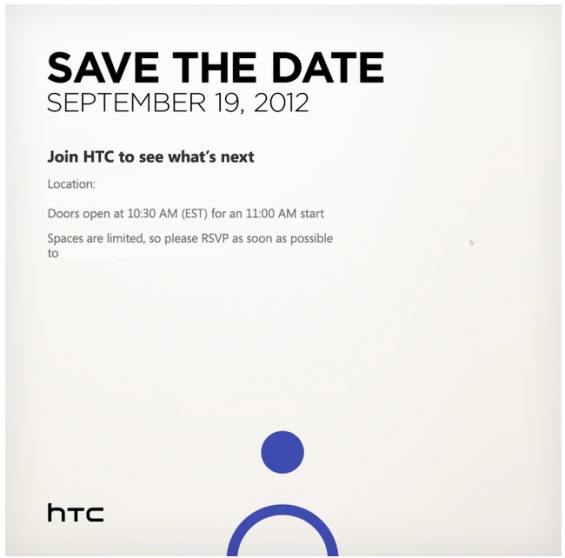 HTC are holding a press event on the 19th of September.