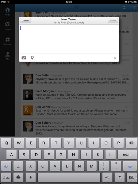 Twitter for iOS updated with refreshed iPad UI (Update: Android too)