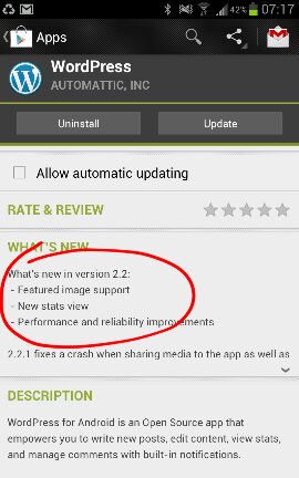 WordPress Android app gets an update, now includes Featured Images and more