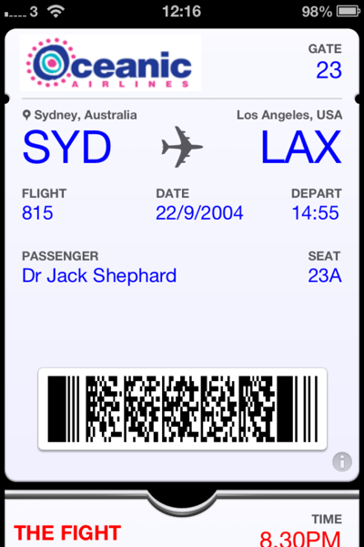 Add some novelty passes to Passbook on iOS