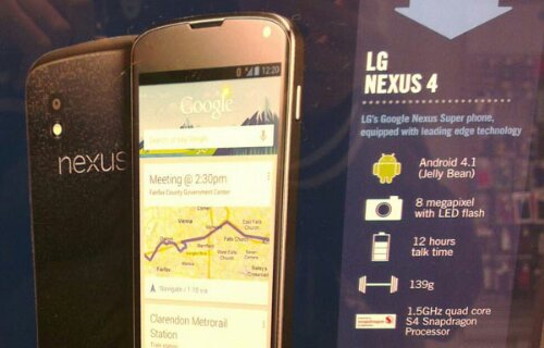 Nexus 4 advert in Car Phone Warehouse reveals price before launch