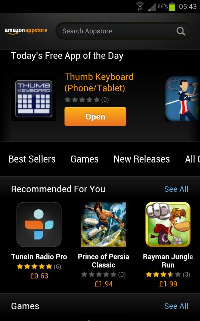 UK Amazon Appstore freebie   Thumb Keyboard