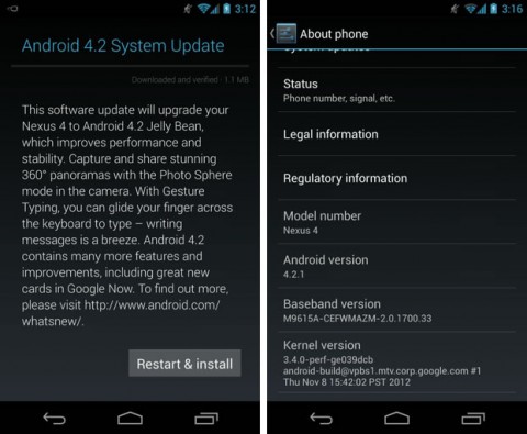 Android 4.2.1 Rollout Begins