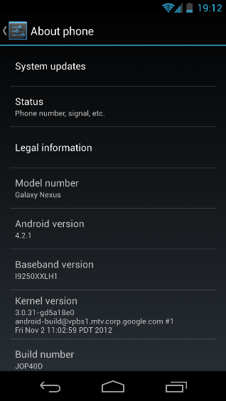 Now Galaxy Nexus getting 4.2.1 update