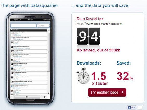 Datasquasher   Reduce data use, speed up your mobile browsing