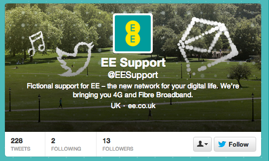 Fake EE twitter account confuses customers