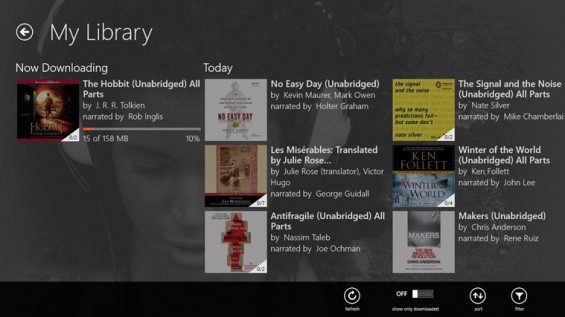 Audible for Windows 8/RT now available