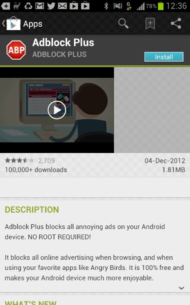 AdBlock Plus removed from Play Store by Google