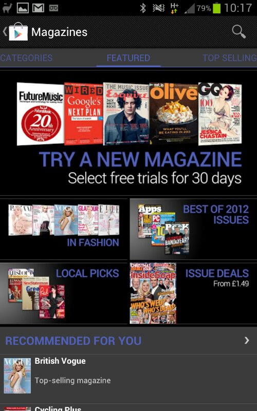 Are magazines coming to the UK Play Store? Update   Yes!