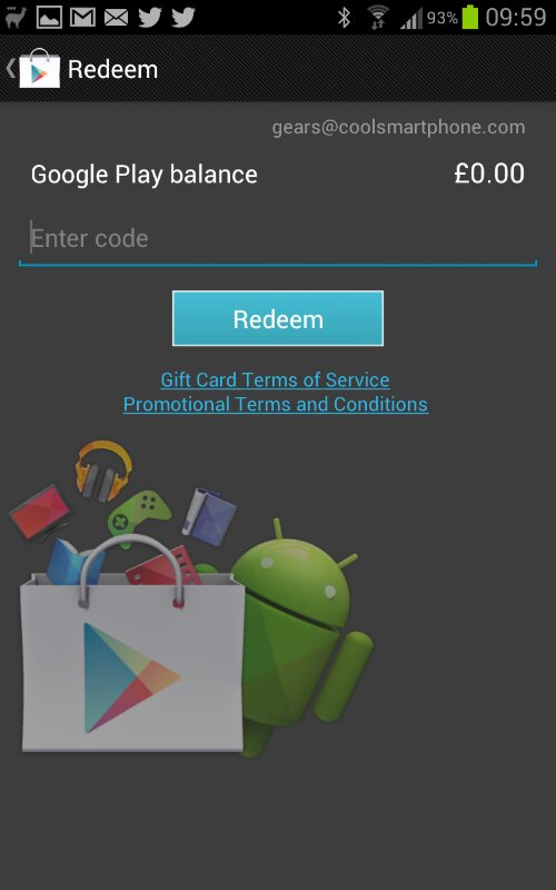 Google Play now lets you redeem gift cards