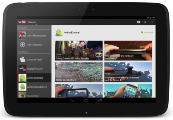 YouTube updated for Android 10 tablets