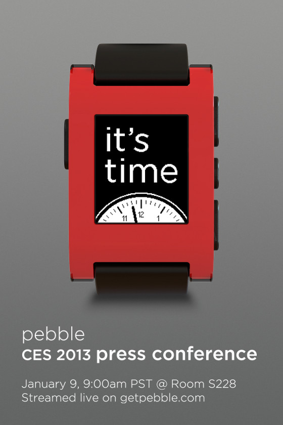 Pebble to make announcement at CES 2013
