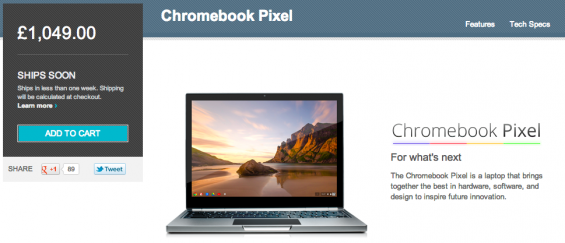 Chromebook Pixel announced