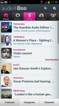 Audioboo Android app has a revamp