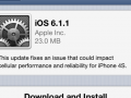 iOS 6.1.1 OTA Update released