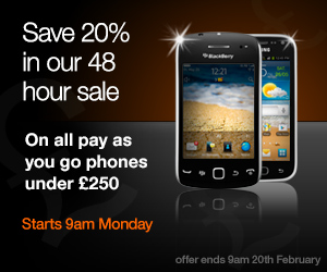 Grab 20% off all Orange PAYG handsets under £250   48 hours only [Update 2]