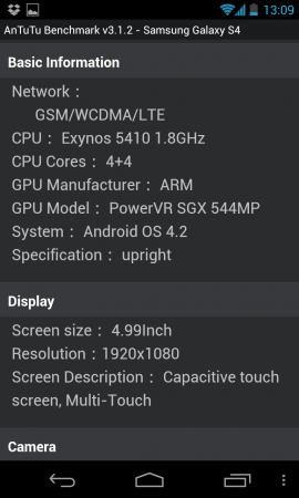 Samsung Galaxy S IVs specifications leak