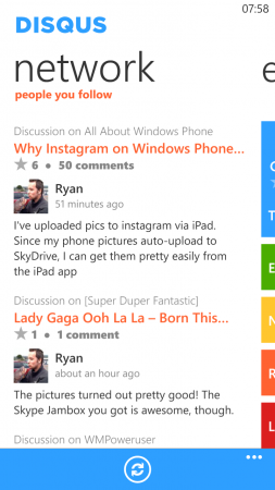 Disqus app launched   Windows Phone exclusive