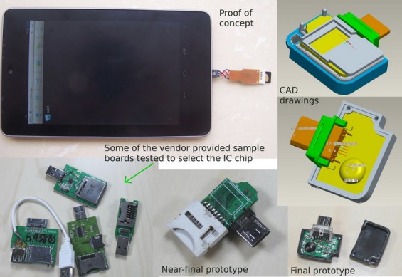 Mini microSD reader   Kickstarter project