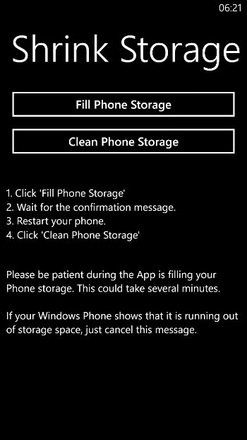 Windows Phone App Review   Shrink Storage