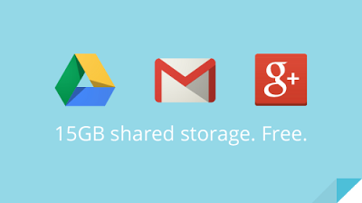 Google combines Gmail & Drive storage...15GB shared space for all