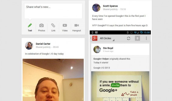 Google+ gets redesign and intelligence. Hangouts to replace Google Talk