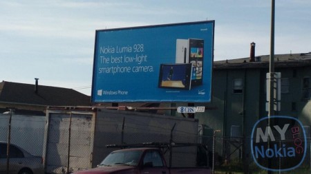 Nokia Lumia 928 billboard poster seen 10 days before launch date