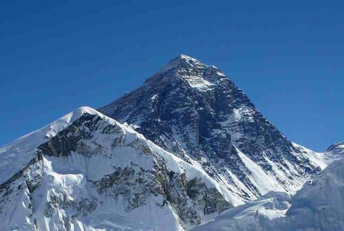 One on a mountain top. Video call from Everest