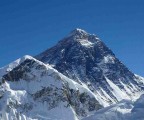 One on a mountain top. Video call from Everest