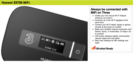 Ultrafast MiFi now available on Three