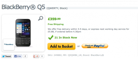BlackBerry Q5 on sale now