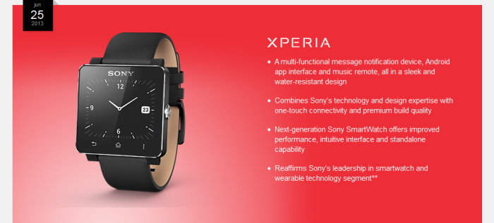 Sony announces the SmartWatch 2