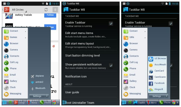 Taskbar   Windows 8 Style   bringing the Start button to Android